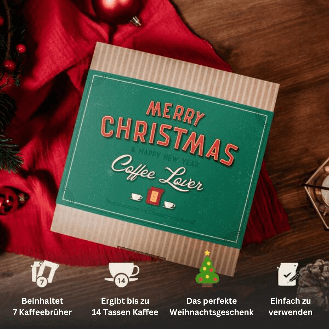 Frohe Weihnachten Retro Kaffee Geschenkbox