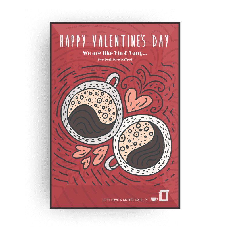 VALENTINSTAG KAFFEE & TEE GRUSSKARTEN INKL. 2 KAFFEEBEREITER-2